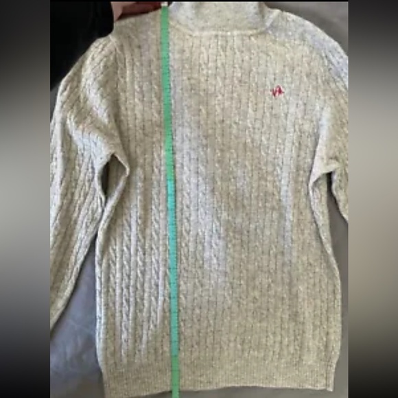 J.Crew Gray Cambridge Cable Knit Turtleneck - size large - Picture 3 of 9